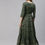 Thumbnail: Green ethnic motifs printed round neck anarkali