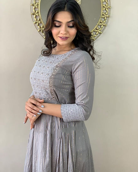 Anarkali gown with beautiful embroidery