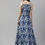 Thumbnail: Blue and white floral print maxi dress