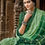 Thumbnail: Green georgette saree