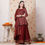 Thumbnail: Rayon printed kurta 3/4th sleeves with rayon skirt