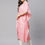 Thumbnail: Women Pink & White Leheriya Print Kaftan Kurta