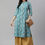 Thumbnail: Turquoise Blue and Beige A-line Kurta
