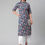 Thumbnail: Blue and peach-coloured Floral printed Kurti