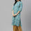 Thumbnail: Turquoise Blue and Beige A-line Kurta