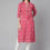 Thumbnail: Pink & White Bandhani Printed  Gotta Patti Indie Prints Kurta