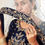 Thumbnail: Lehenga choli in velvet navy blue colour