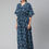 Thumbnail: Blue Floral printed Kaftan