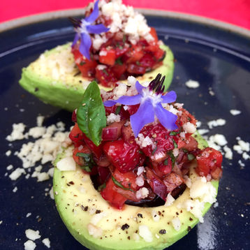 Strawberry Salsa Stuffed Avocado