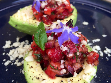 Strawberry Salsa Stuffed Avocado