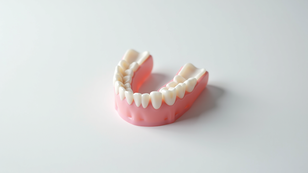 Close-up view of a dental mouthguard on a white background
