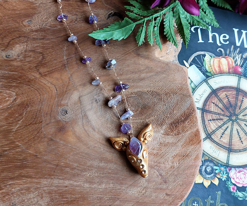 Thumbnail: deer creature jewel 'suna' * amethyst