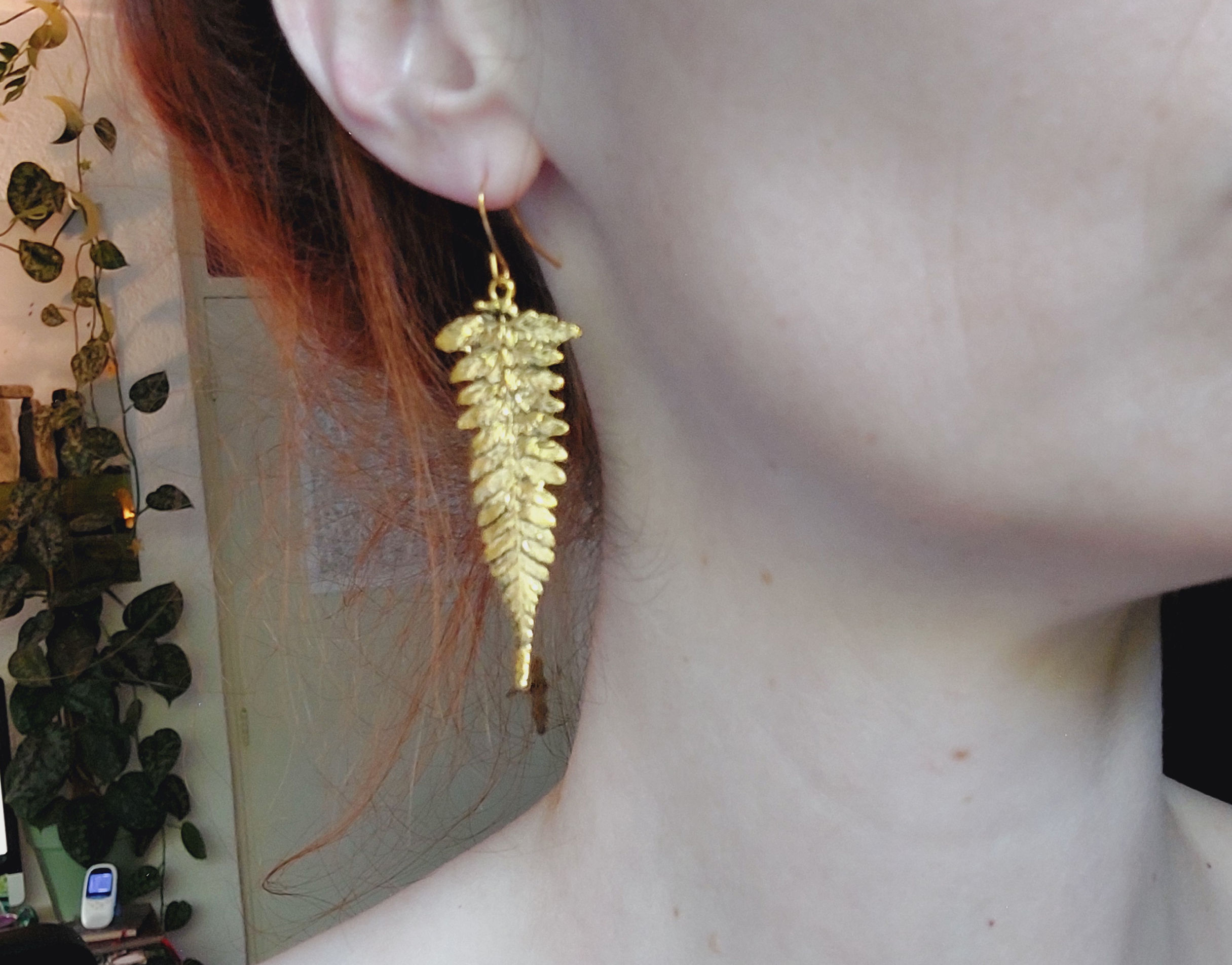 oorbellen 'fern' *goud