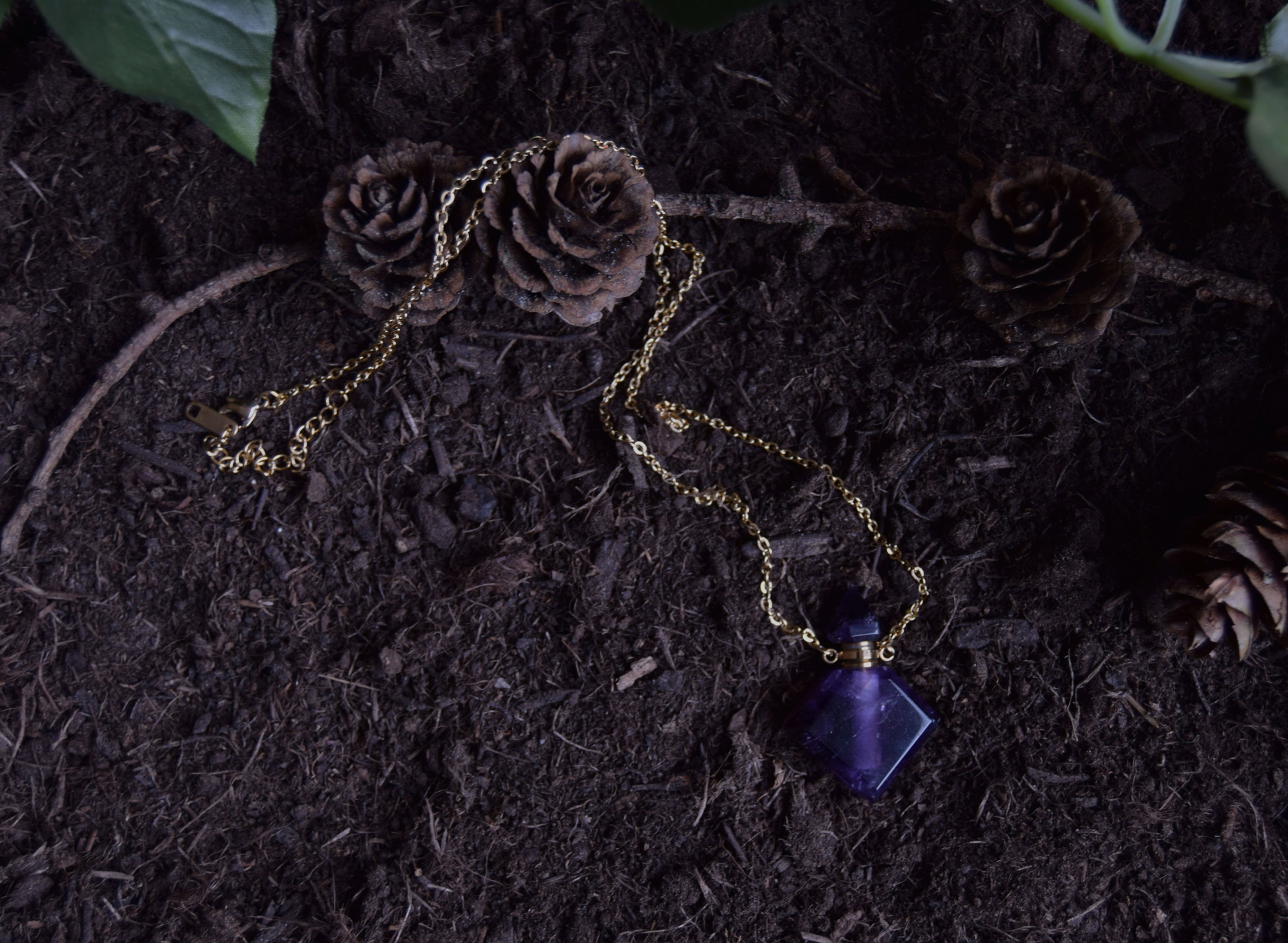 magick potion necklace * amethyst