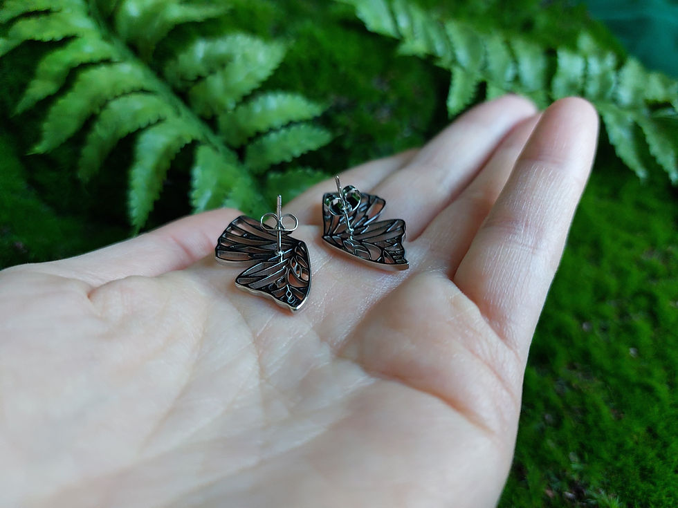 Thumbnail: mini 'elven' oorbellen * zilver (cute!)