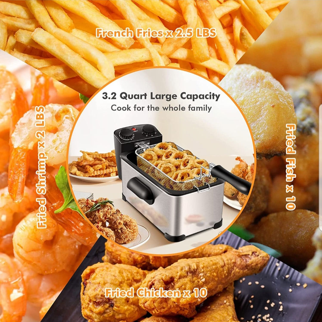DMWD-friteuse électrique en acier inoxydable pour friture, appareil de cuisson.