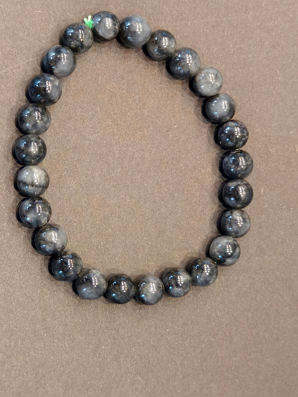 Thumbnail: Type A black jadeite bracelet 