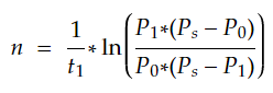 n formula in logistic curve equation