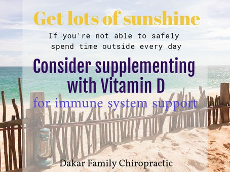 Get lots of sunshine for immune system support