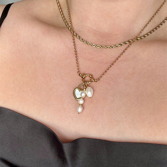 jewellery, jewelry, Charm Necklace Chain Necklace Gold, Vermeil, Gold Plated, Silver, Waterproof