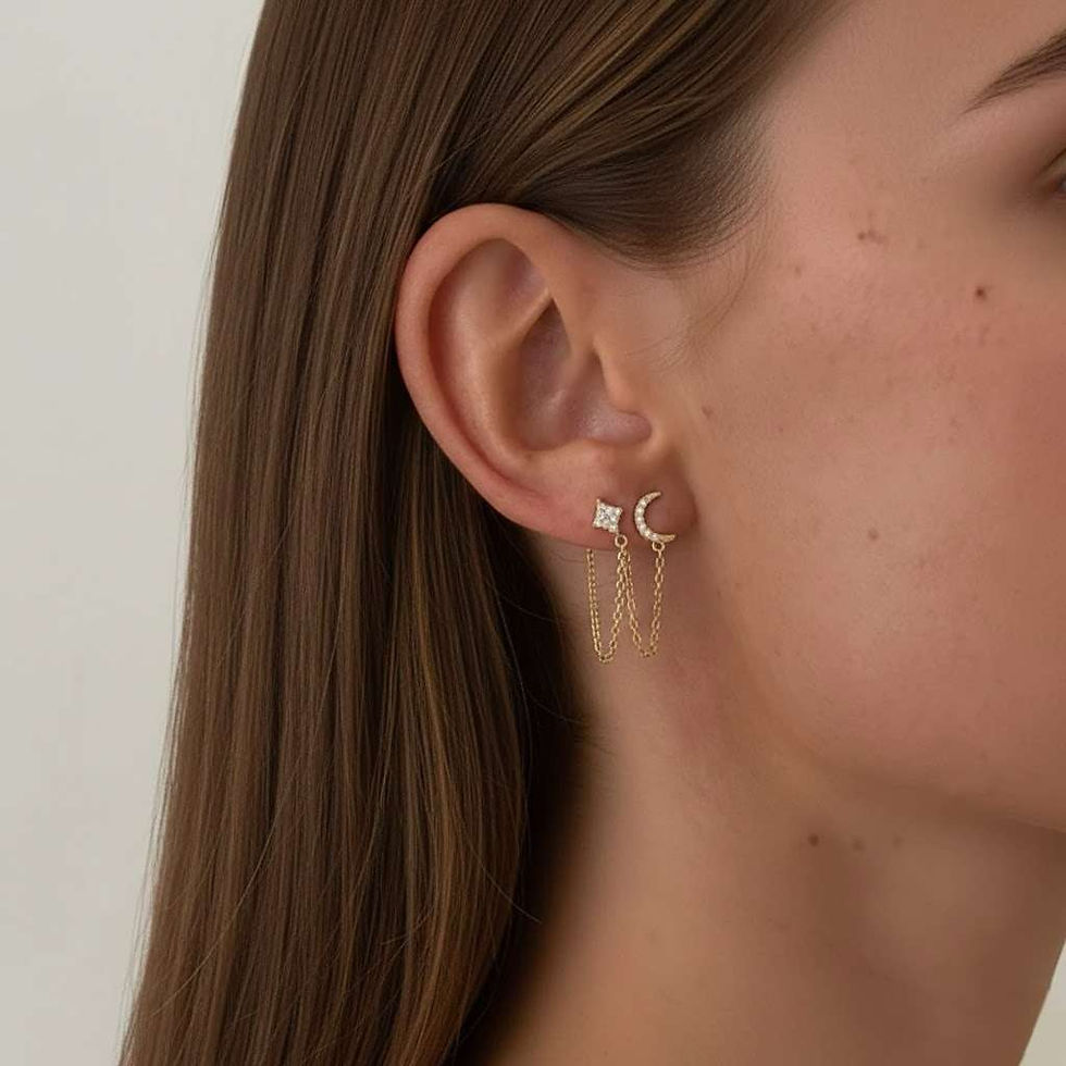 Starburst Chain Earrings jewellery, jewelry waterproof hypoallergenic, Charm, Australia, layering necklaces, pendant, dainty