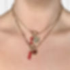 PVD Coating, Red Gemstone Charm Pendant, 18K Gold Vermeil, Earring, Necklace, bracelet, jewellery, jewelry, Water-resistant