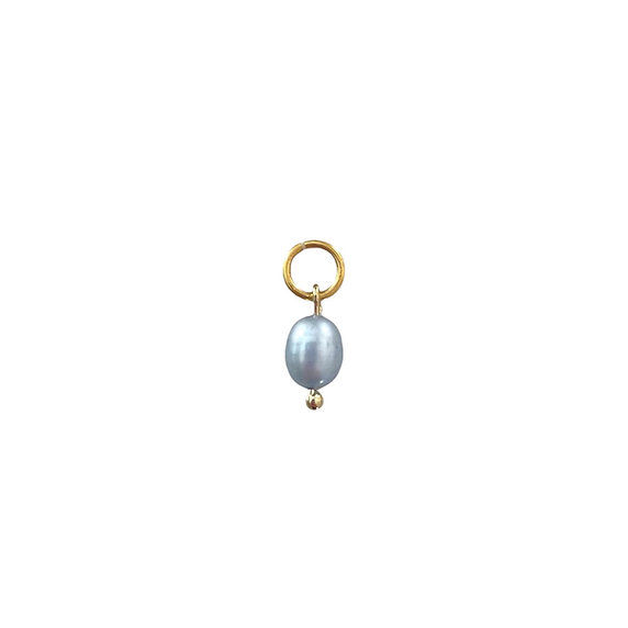 light blue freshwater pearl, pendant, charm, something blue, gold-vermeil, bridal, water-resistant, jewellery