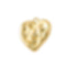 Irregular Molten Crushed Heart Charm, 18K Gold Vermeil PVD Coating Pendant Earring and Necklace, jewellery water-resistant