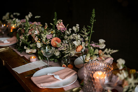 blush wedding flowers