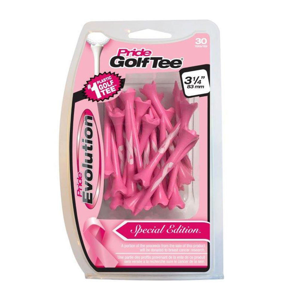 PTS Breast Cancer Plastic 3 1/4" Tees (30 count)