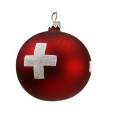 Ornament rot CH-Kreuz