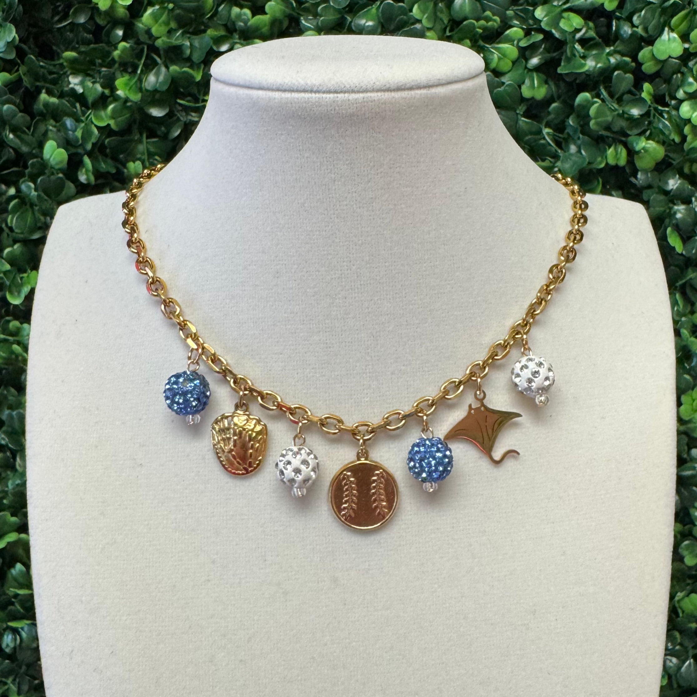 Tampa Bay Rays Baseball Necklace