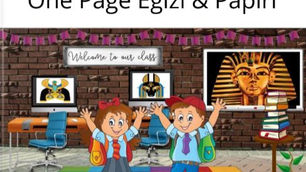 One page Egizi e papiri