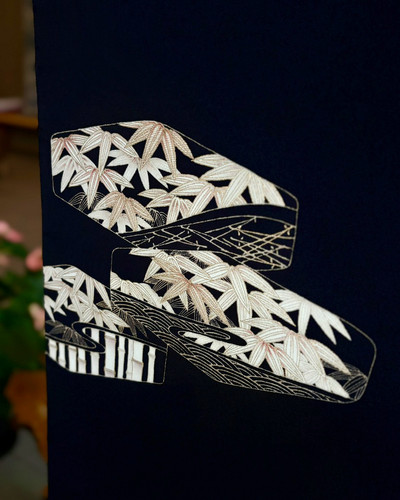 真糊糸目友禅 附下着物 文箱取り竹に笹 | hibikimono-sasaki