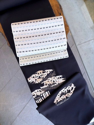 純国産糸 阿波天然灰汁発酵建て藍染め 名古屋帯 | hibikimono-sasaki