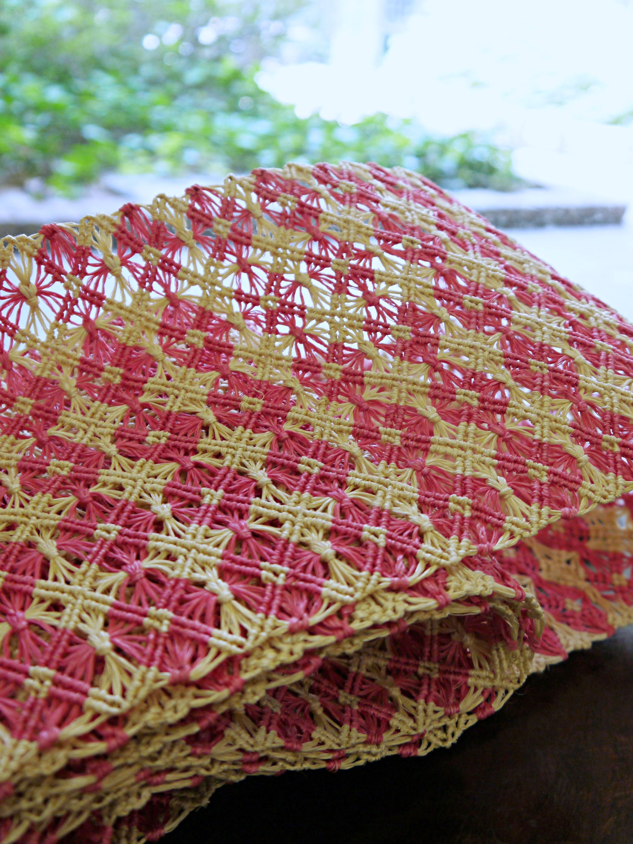 芭蕉　半巾帯　ピンク　少し長め