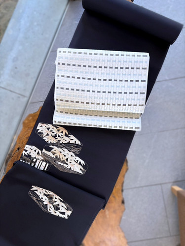 ドークブア□九寸開き名古屋帯 阿波藍灰汁発酵建 天然藍染 こんや 落款