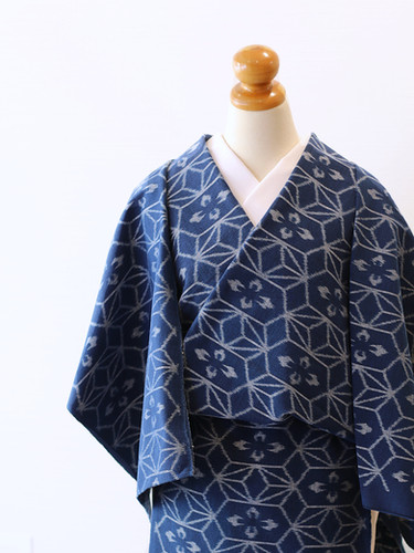 【希少】幻の肥後絣　肥後木綿　正藍染　宮崎染織製　綿 　#384 希少】幻の肥後絣 肥後木綿 正藍染 宮崎染織製 綿 #384