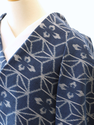 【希少】幻の肥後絣　肥後木綿　正藍染　宮崎染織製　綿 　#384 希少】幻の肥後絣 肥後木綿 正藍染 宮崎染織製 綿 #384