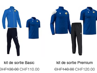 Promotions sur les kits du FC Vétroz !