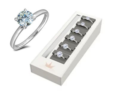 Lab Grown Solitaire Engagement Ring Collection- 6 pcs w/display