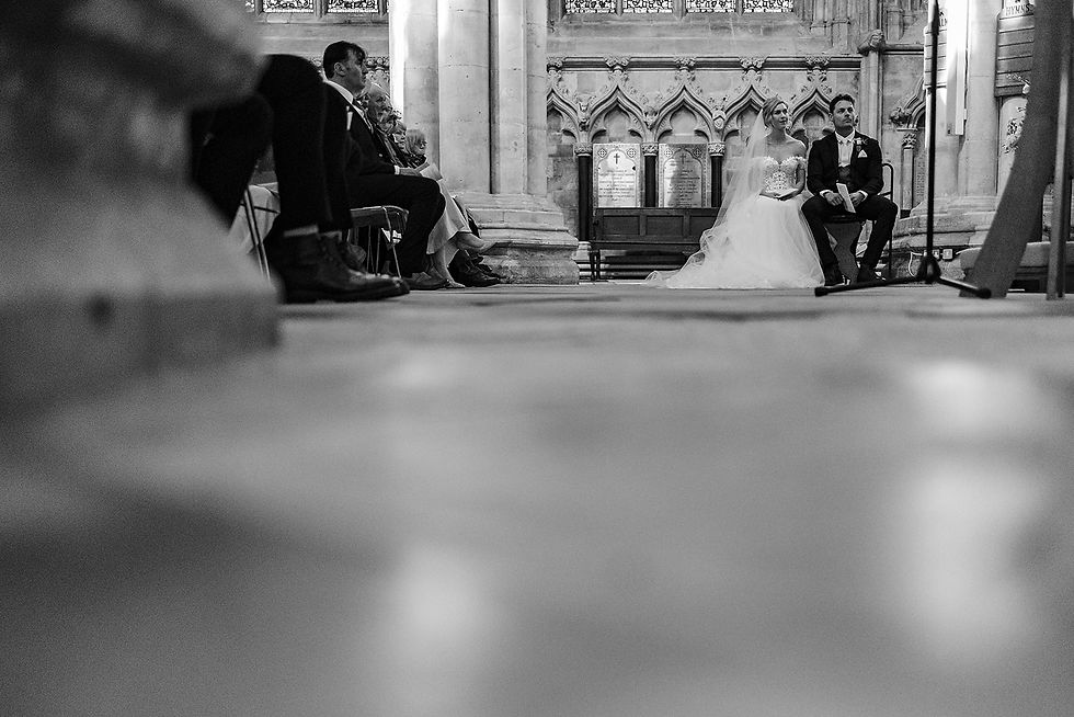 Beverley Minster during the ceremony,.
