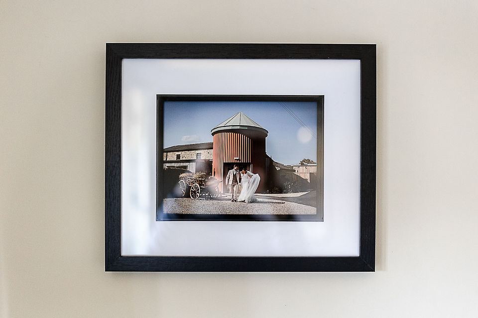 Black Mounted Inlay Box Frame against a cream wall.