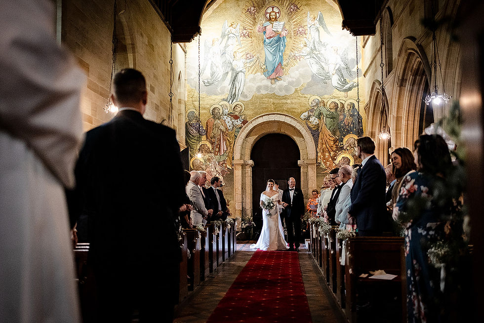 The grand enterence to her Classic and Elegant Wedding