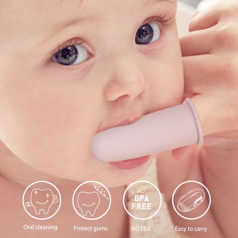 Thumbnail: Children's Teeth Oral Care Cleaning Brush Baby Health Finger Toothbrush New Born