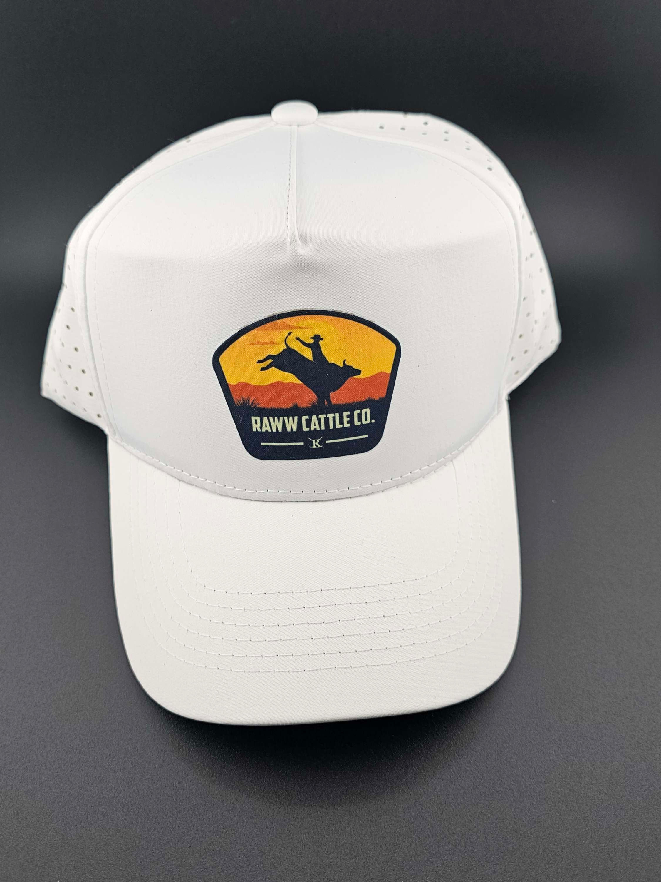 Modern Trucker Hat- White Bucking into the sunset patch