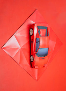 Red framed ferrari testarossa by ddiaz design