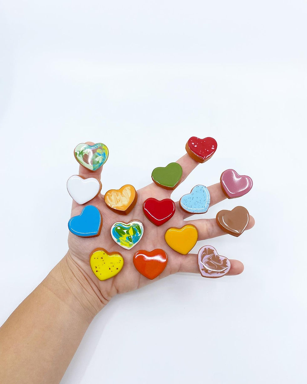 Thumbnail: assorted pack of heart test tiles (15 pieces)