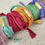 Miniature : Bracelets femme en ruban de soie de sari multitours et multicolores