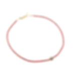 Collier ras de cou rouge et doré avec perles